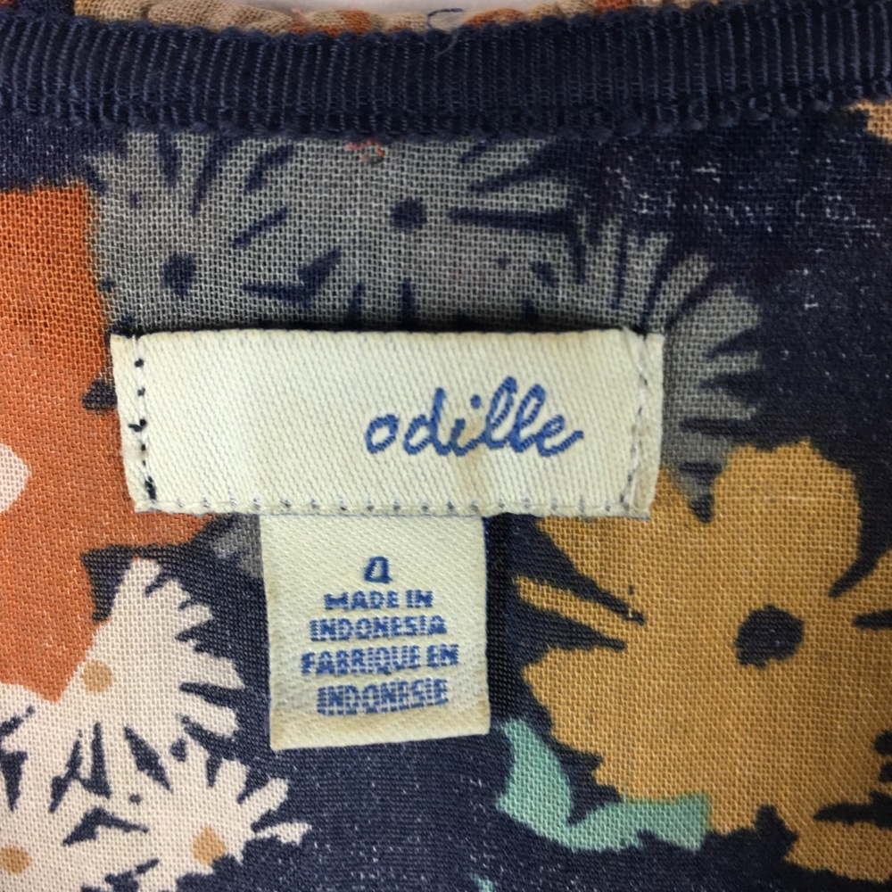 Odille Anthropologie Womens Floral Print Blouse - Picture 6 of 8